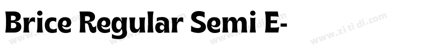 Brice Regular Semi E字体转换 Brice Regular Semi E字体转换